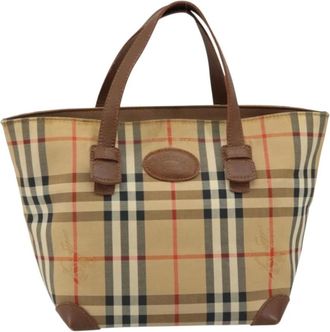 Burberry Pre-owned Tote Bags, female, Beige, Size: ONE SIZE Pre-owned Nova Check Tote Bag