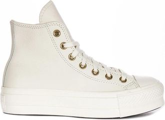 Converse Hi Platform Room Goud Leer - Dames - Sneakers - Beige - 41 1/2 EU - Leer - Schoenen