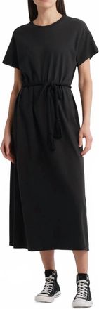 The Great. The Square Tee Dress In Black