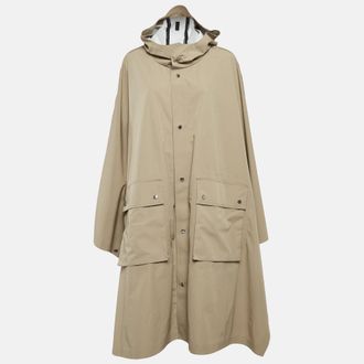 Emporio Armani Khaki Green Hooded Trench Coat