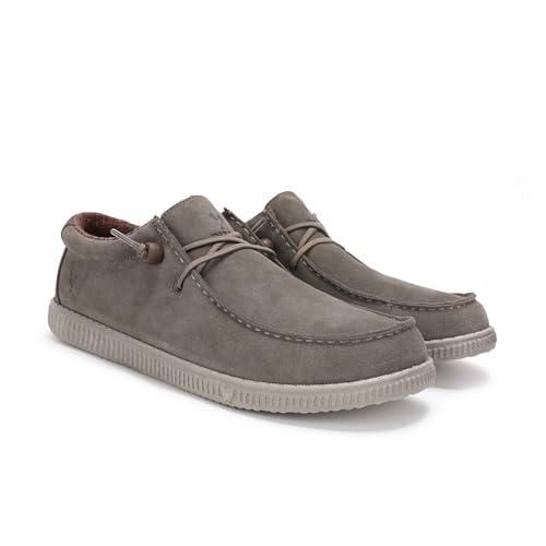 Mocassins Dakota PITAS Pour Homme - Cuir Suédé Hydrofuge, Semelle EVA, Sans Lacets, Confort Hiver