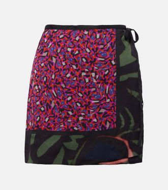 Dries Van Noten Minifalda envolvente Gabrinas estampada