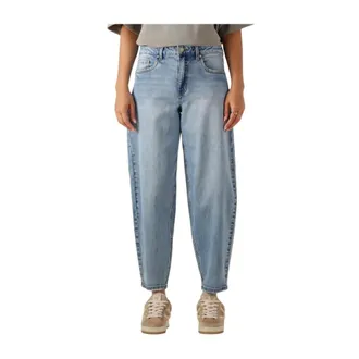 MY ESSENTIAL WARDROBE Jeans, Dames, Blauw, W31, High Barrel Jeans voor Stijlvolle Vrouwen