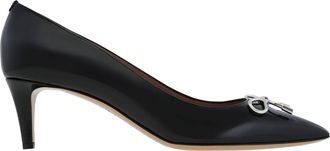 Bally Bruki Bow Embellished Patent Pumps