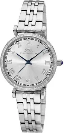 Porsamo Bleu Emma Sunray Dial Bracelet Watch in Silver/Silver at Nordstrom Rack