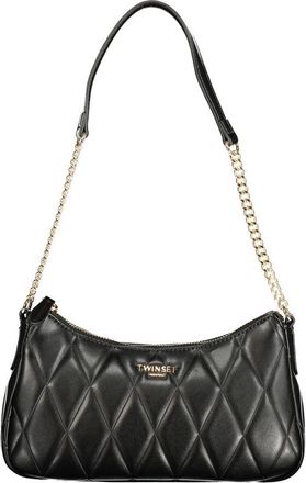 Twinset Black Polyurethane Women Shoulder Womens Bag