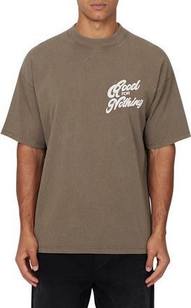 Good For Nothing Funk Oversized T-shirt in Brown at Nordstrom, Size Medium Uk