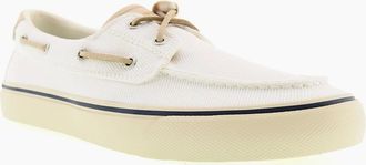 Sperry Top-Sider Mens Sperry Helm 2-Eye Textile Mens White Boat Shoes - Size: 12