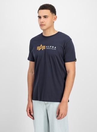 Alpha Industries T-Shirt ALPHA INDUSTRIES Alpha Label T-Shirt, Herren, Gr. XXL, blau (rep.blau), Obermaterial: 100% Baumwolle, Shirts T-Shirt