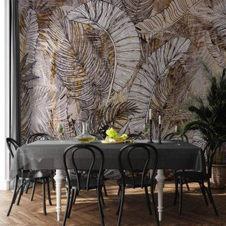 OEM Carta Da Parati Artgeist Honey Plumes Tessuto Non Tessuto 350x245 Cm