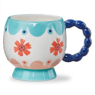 Tag Eclectic Fun Footed Mug Earthenware Multi 18 oz 5.58x3.63x4 in in Multicolored at Nordstrom
