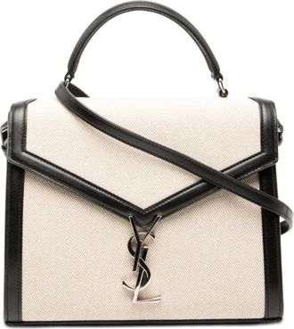 Saint Laurent Pre-owned Saint Laurent Medium Canvas Cassandra Top Handle Bag Ladies SFB9480EGTBWX1RS