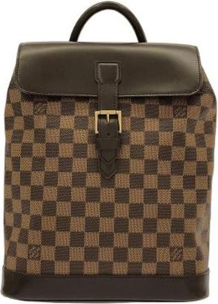 Louis Vuitton Pre-owned Damier Soho Coated Canvas Rugzak - Dames - Vintage Rugzakken - Bruin - ONE Size - Vintage