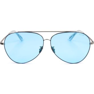Retro Superfuture 58mm Aviator Sunglasses in Blue at Nordstrom Rack