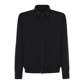 Herno Light Jackets, male, Black, Size: 2XL Zip-up Jacket