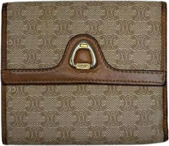 Celine Pre-owned Leather Wallet - Dames - Vintage Accessoires - Beige - ONE Size - Leer - Vintage