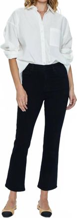 Pistola Denim Lennon High Rise Crop Bootcut Jeans In Dark Vinyl