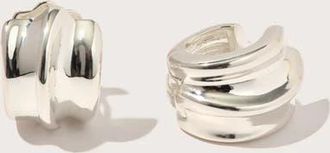 Otiumberg Small Wave Hoop Earrings in Silver at Nordstrom