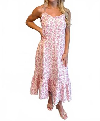 Olivaceous Garden Maxi Dress In Pink