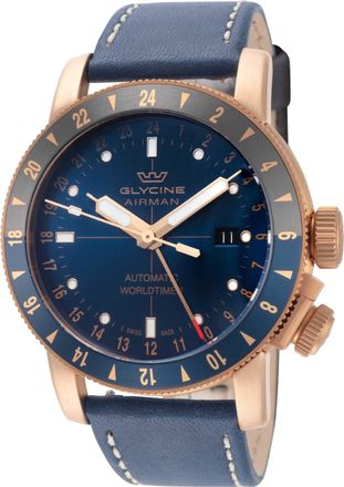 Glycine Airman Contemporary Bronze GMT Mens Watch