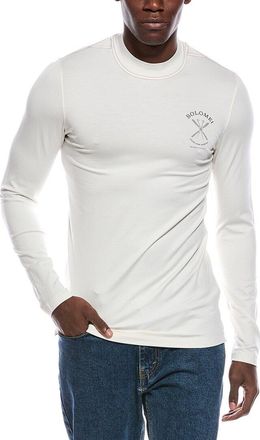 Brunello Cucinelli Mock Neck Silk-Blend Slim Fit T-Shirt