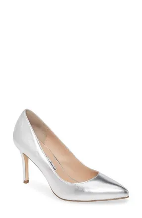 Charles by Charles David Vibe Pointed Toe Pump in Silver-Ml at Nordstrom, Size 5.5