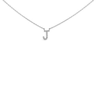 House of Brilliance 10K Gold Diamond Accent A-Z Block Initial Pendant Necklace