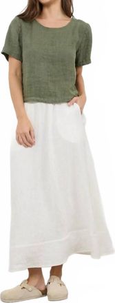 La Made City Linen Top In Willow