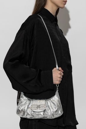 Balenciaga Pamela Small Hand Bag, Womens, Silver