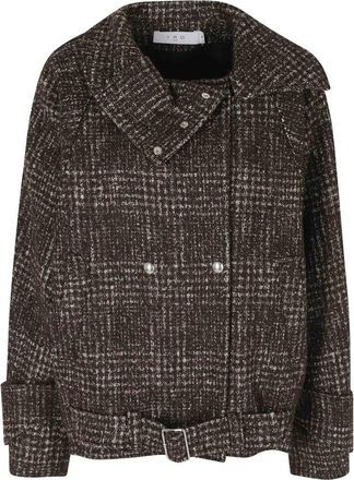 Iro Inja Tweed Jas - Dames - Blazers - Bruin - XS - Tweed - Jassen