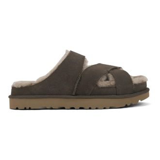 UGG Sliders, female, Brown, Size: 10 US Elegant minimalist slip-ons for everyday comfort