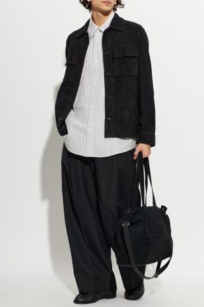 Arma Suede Jacket Mex, Mens, Navy Blue