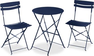 Best Choice Products 3-Piece Small Bistro Set, Folding Patio Furniture Set of 2 Chairs and Table
