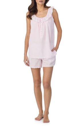 Eileen West Swiss Dot Cotton Shortie Pajamas in Blush at Nordstrom, Size X-Large