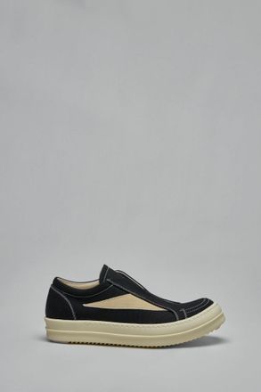Rick Owens Overdyed Denim Suede Laceless Vintage Sneakers