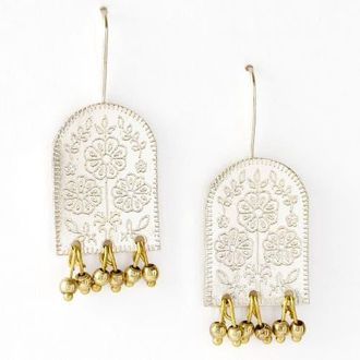 Matr Boomie Haveli Etched Statement Earring in Bronze at Nordstrom