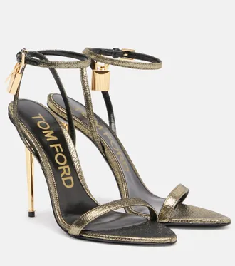 Tom Ford Padlock 105 metallic sandals