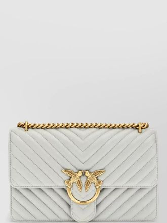 Pinko love bag one leather clutch bag