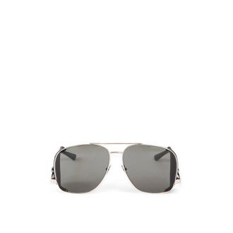 Saint Laurent Silver Metal Womens Sunglasses