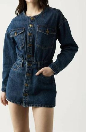 Blank NYC Ready Set Go Denim Dress In Med Indigo