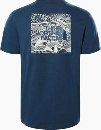 The North Face Mens The North Face Mens T Shirts Box NSE Celebration Crew Neck Graphic Print Summer Tee - Blue - Size: 40