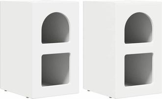 vidaXL Mesita De Noche 2 Pcs 29,5 X 33,5 X 50 Cm Madera De Ingenier&iacute;a Vidaxl