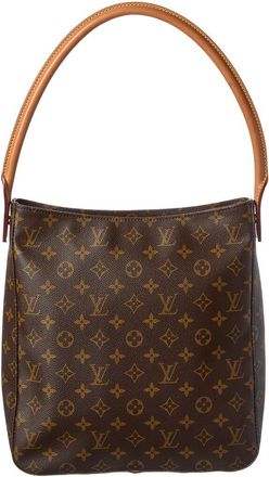 Louis Vuitton Brown Monogram Coated Canvas Looping Gm (Authentic Pre-Loved)