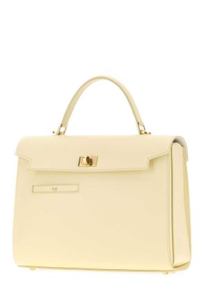 Anya Hindmarch Womens Pastel Yellow Leather Mortimer Handbag Butter Borse A Mano Bag