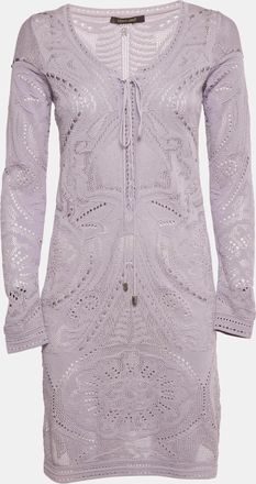 Roberto Cavalli Lavender Knit Mini Dress