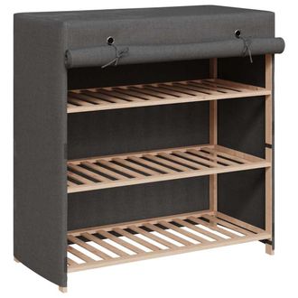 vidaXL Mueble Zapatero Con Funda De Tela Gris 79x40x80 Cm Vidaxl