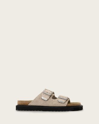 AllSaints Leather Randal Leather Buckle Sandals, Size: UK 10/US 11/EU 44