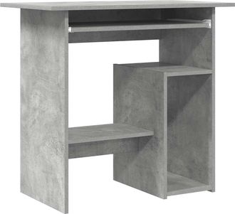 vidaXL Vidaxl - Escritorio De Madera Contrachapada Gris Hormig&oacute;n 80x45x74 Cm