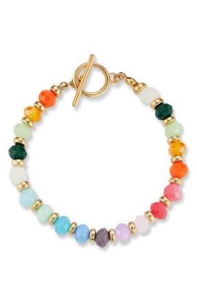 Sphera Milano Multicolor Beaded Toggle Bracelet in Gold at Nordstrom Rack