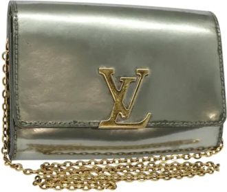 Louis Vuitton Tweedehands leren Louis Vuitton tassen - Dames - Vintage Schoudertas - Grijs - ONE Size - Leer - Vintage